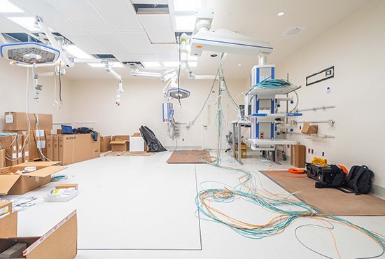 hospital optical fiber cable installing