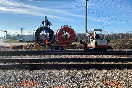 railway optical fiber cable construction