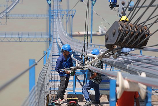 telecommunications china telecom optical fiber install aerial deployment