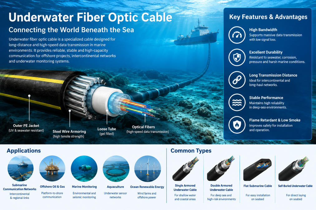 Underwater Fiber Optic Cable