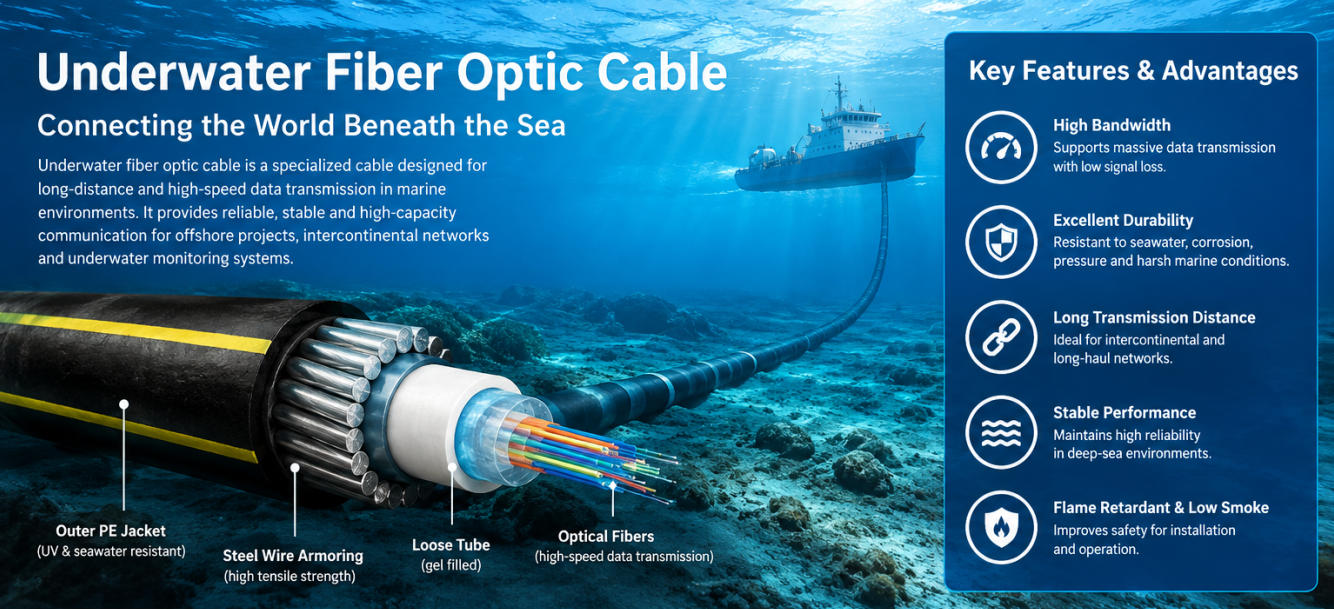 Underwater Fiber Optic Cable