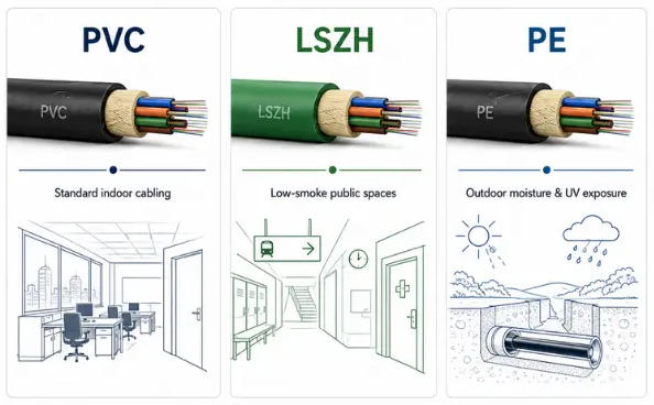 LSZH vs PVC vs PE